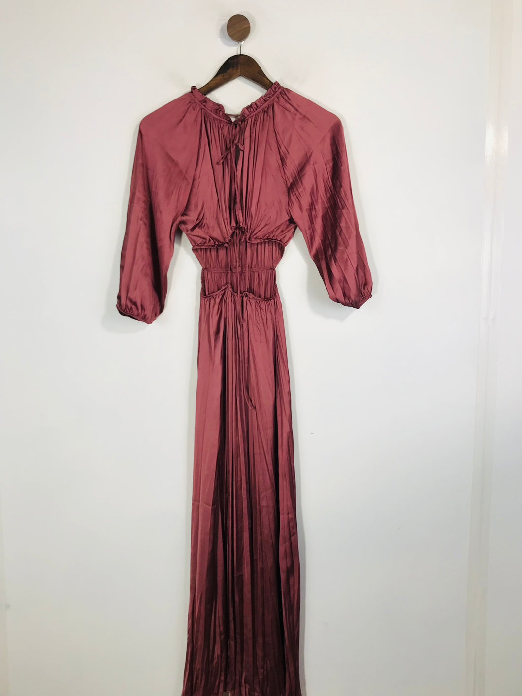 Zara Women's Pleated Maxi Dress NWT | S UK8 | Pink