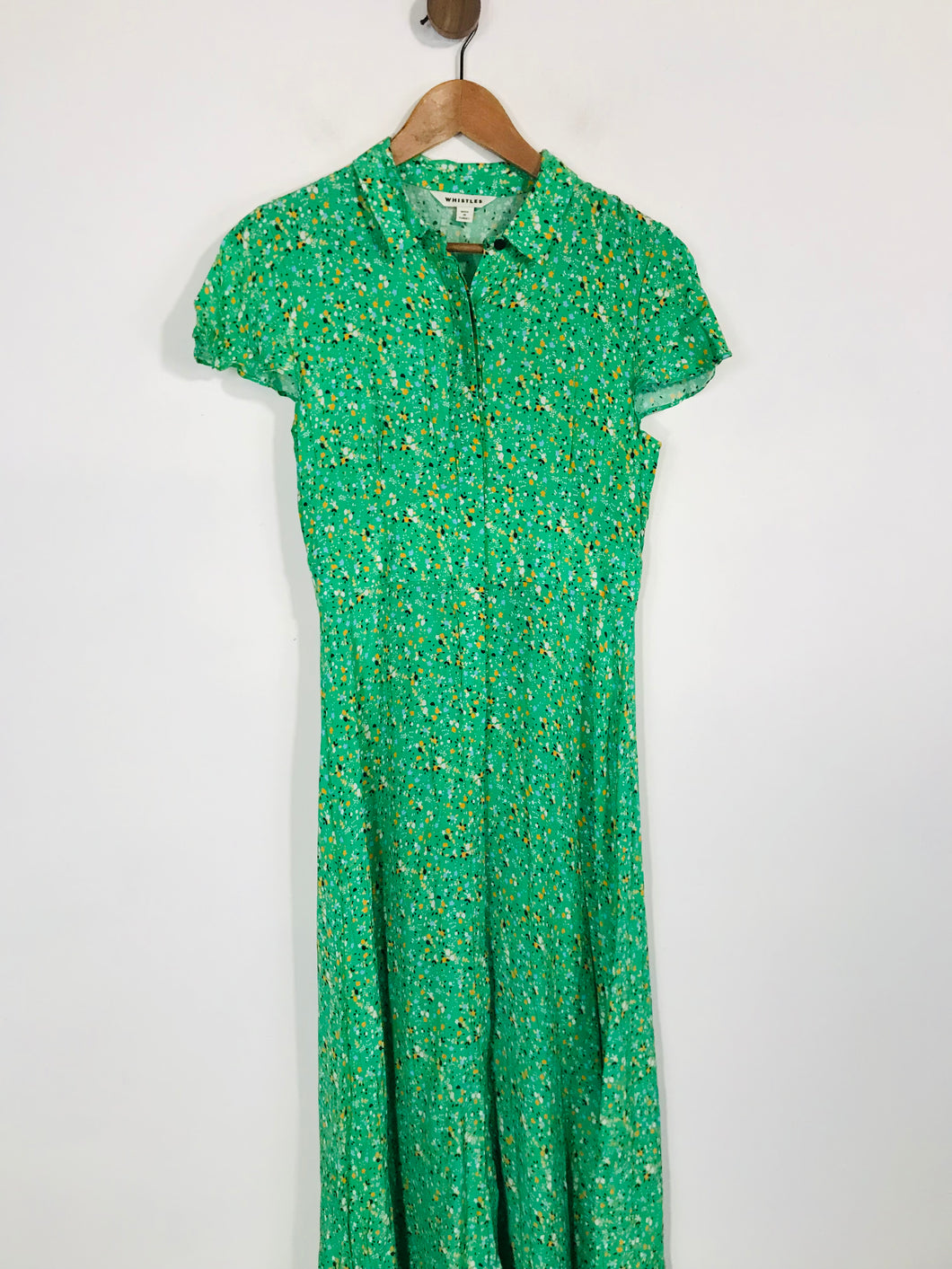 Whistles Women's Floral Shirt Dress | UK10 | Green