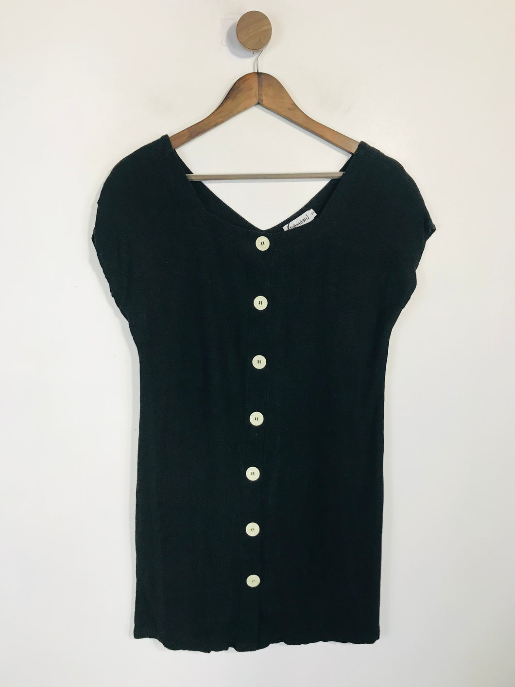 Behulah Women's Button Up T-Shirt | M UK10-12 | Black