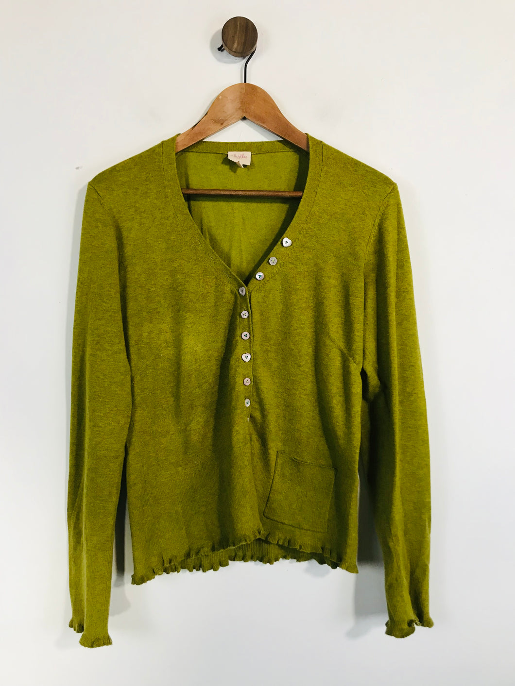Whistles Women's Cotton Boho Cardigan | 4 UK14-16 | Green