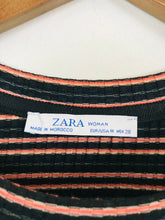 Load image into Gallery viewer, Zara Women’s Slim Fit Stripe TShirt | UK10-12 M | Multicolour
