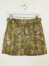 Load image into Gallery viewer, Zara Womens Faux Snake Skin Mini Skirt | XS UK6 | Brown
