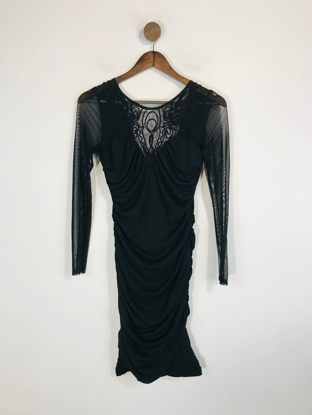 Lipsy Women's Ruched Bodycon Dress | UK8 | Black