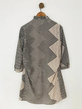 Load image into Gallery viewer, Reiss Women&#39;s Chevron Smock Long Sleeve Shirt Dress | UK8 | Black
