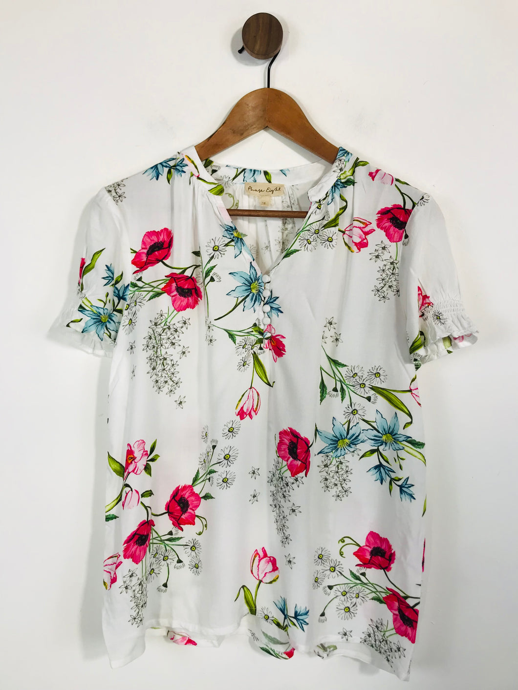 Phase Eight Women's Floral Blouse | UK10 | White