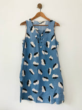 Load image into Gallery viewer, Boden Women&#39;s Linen Patterned Shift Dress | UK14 | Blue
