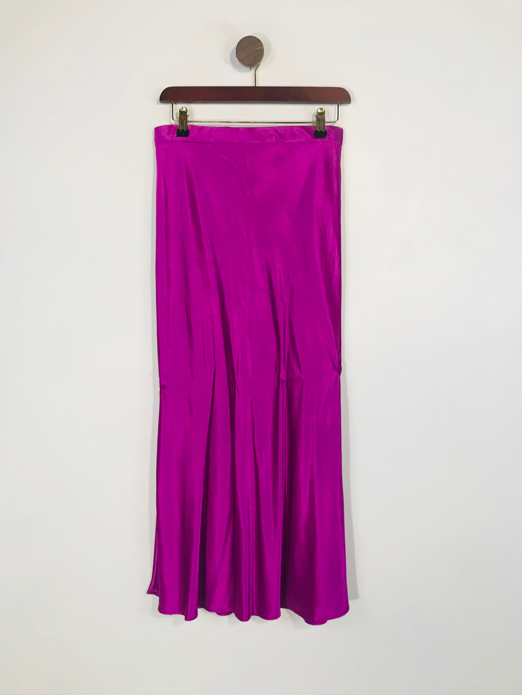 Hush Women's Elasticated Shine Midi Skirt | UK10 | Pink