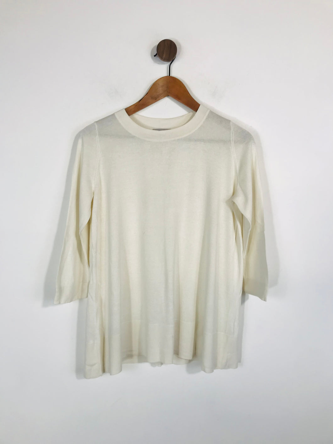 Pure Collection Women's Linen Silk Jumper | UK10 | White