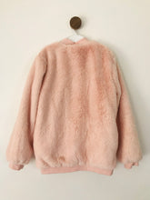 Load image into Gallery viewer, Mango Kid&#39;s Faux Fur Bomber Jacket | 9/10 Years | Pink
