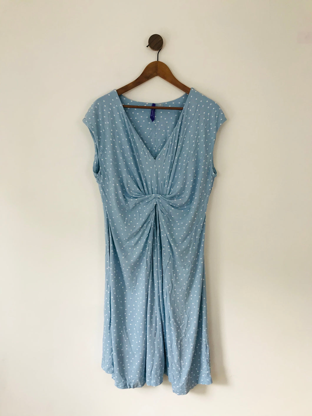 Seraphine Women’s Polka Dot Jersey Shift Maternity Dress | UK18 US14 | Blue