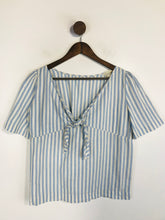 Load image into Gallery viewer, Sezane Women&#39;s V-Neck T-Shirt | EU38 UK10 | Blue
