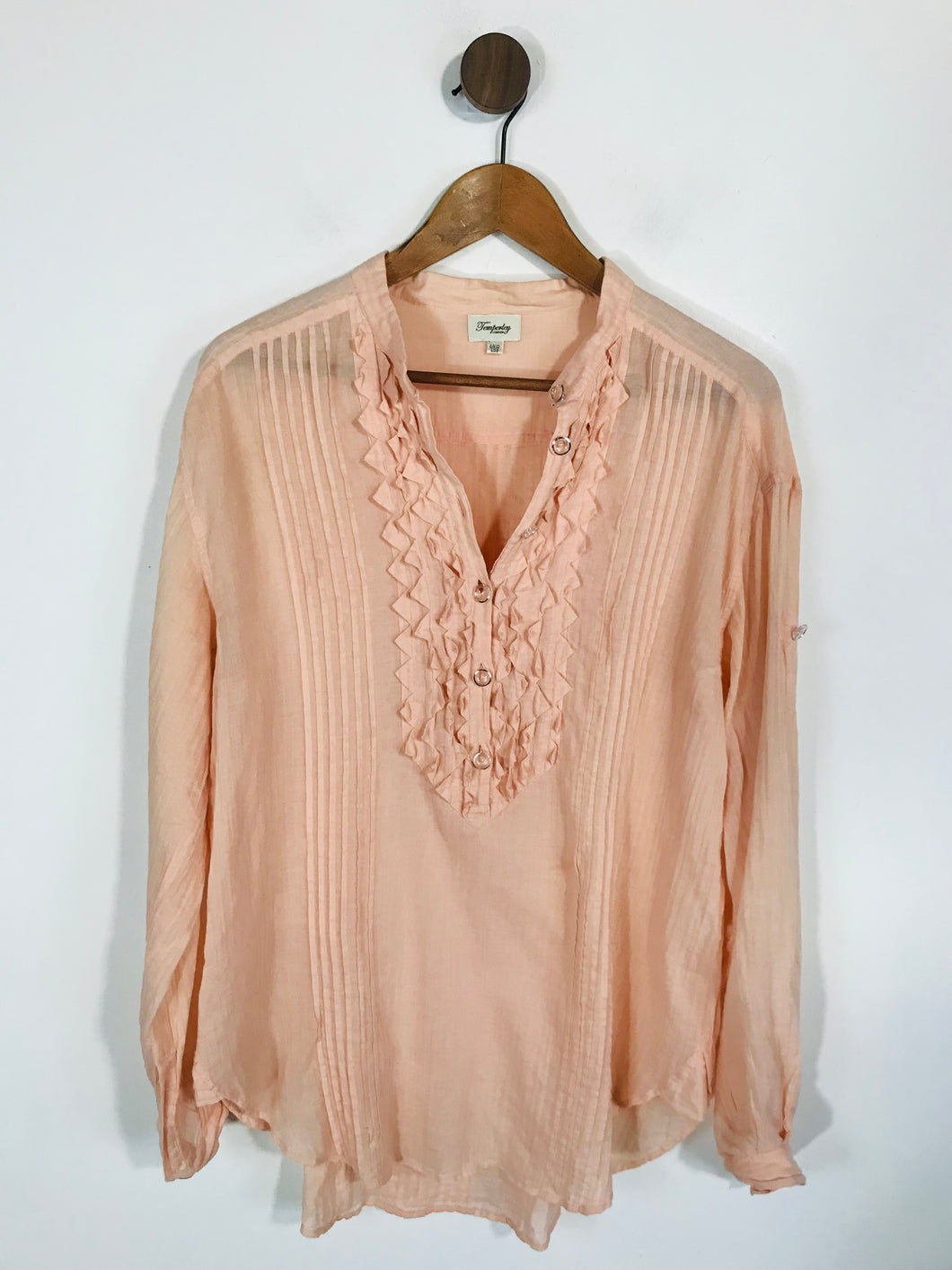 Temperley Women's Pleated Blouse | UK12 | Pink
