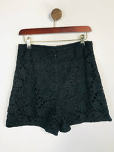 Load image into Gallery viewer, Club Monaco Women&#39;s High Waist Lace Hot Pants Shorts | UK6 | Black
