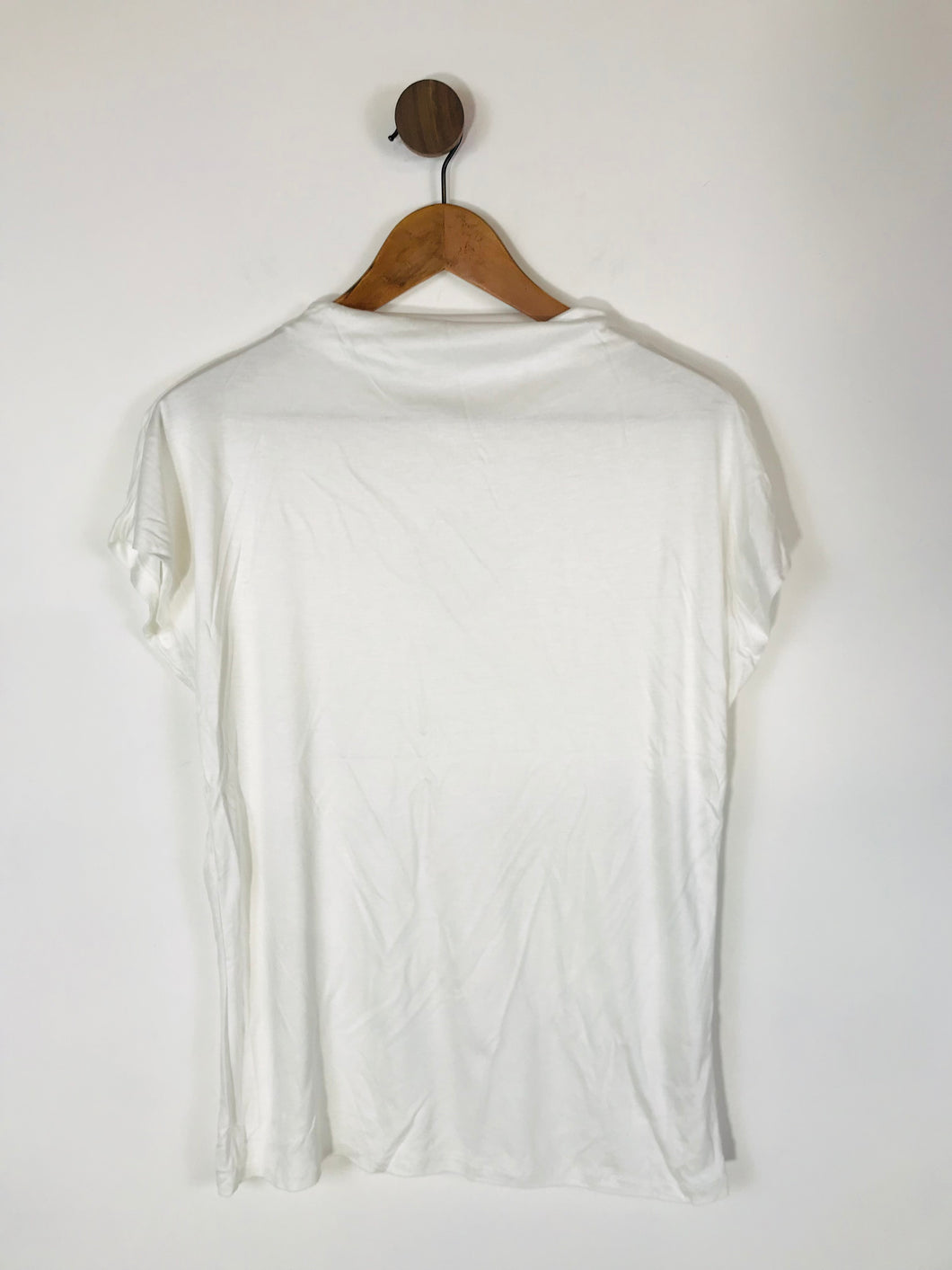 Reiss Women's High Neck T-Shirt | M UK10-12 | White