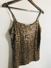 Load image into Gallery viewer, Laura Ashley Women&#39;s Sequin Tank Top | UK10 | Brown

