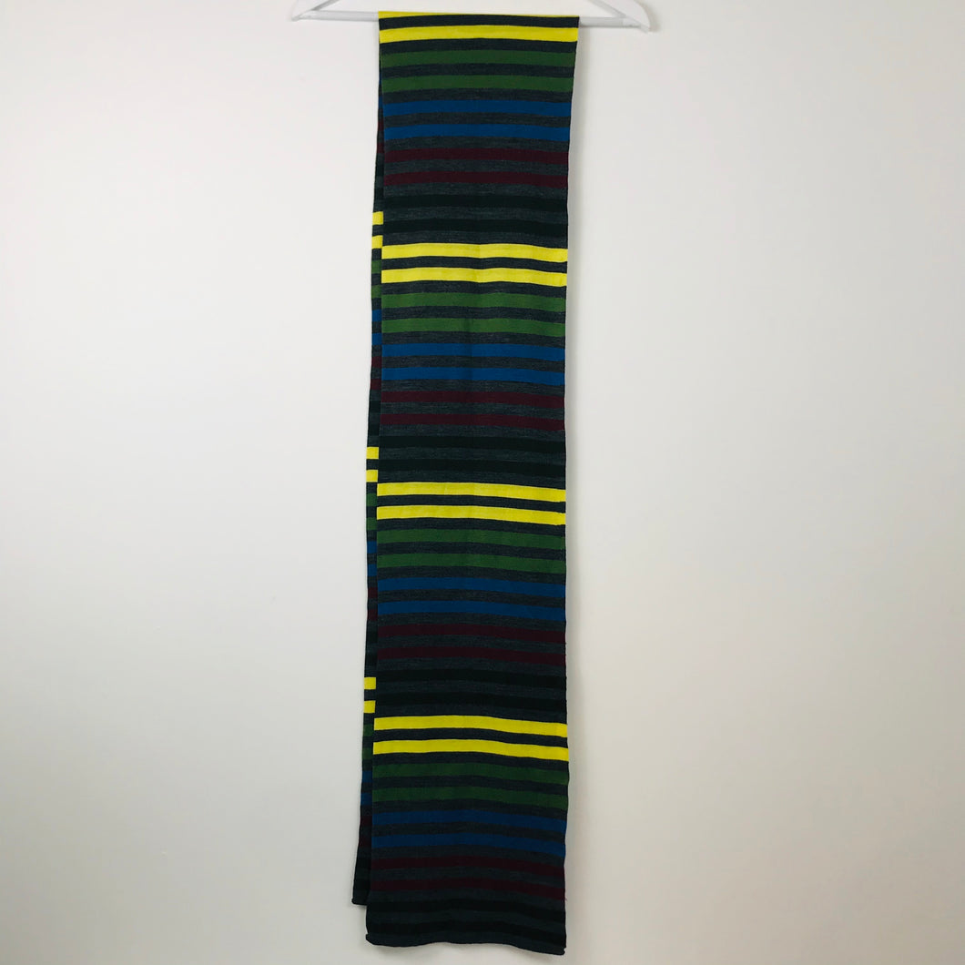 John Smedley Womens Striped Wool Scarf | One-Size | Multicoloured