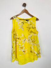 Load image into Gallery viewer, Wallis Women&#39;s Floral Tank Top | UK12 | Yellow
