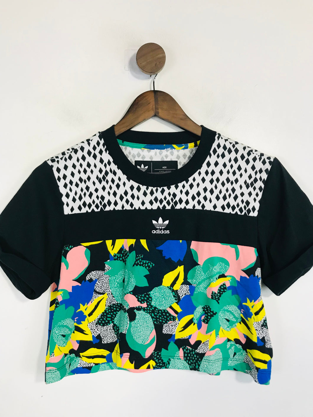 Adidas Women's Crop T-Shirt | UK10 | Multicoloured