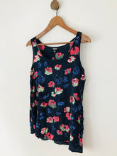 Load image into Gallery viewer, DKNY Women&#39;s Silk Sequin Floral Cami Tank Top | P UK8 | Blue
