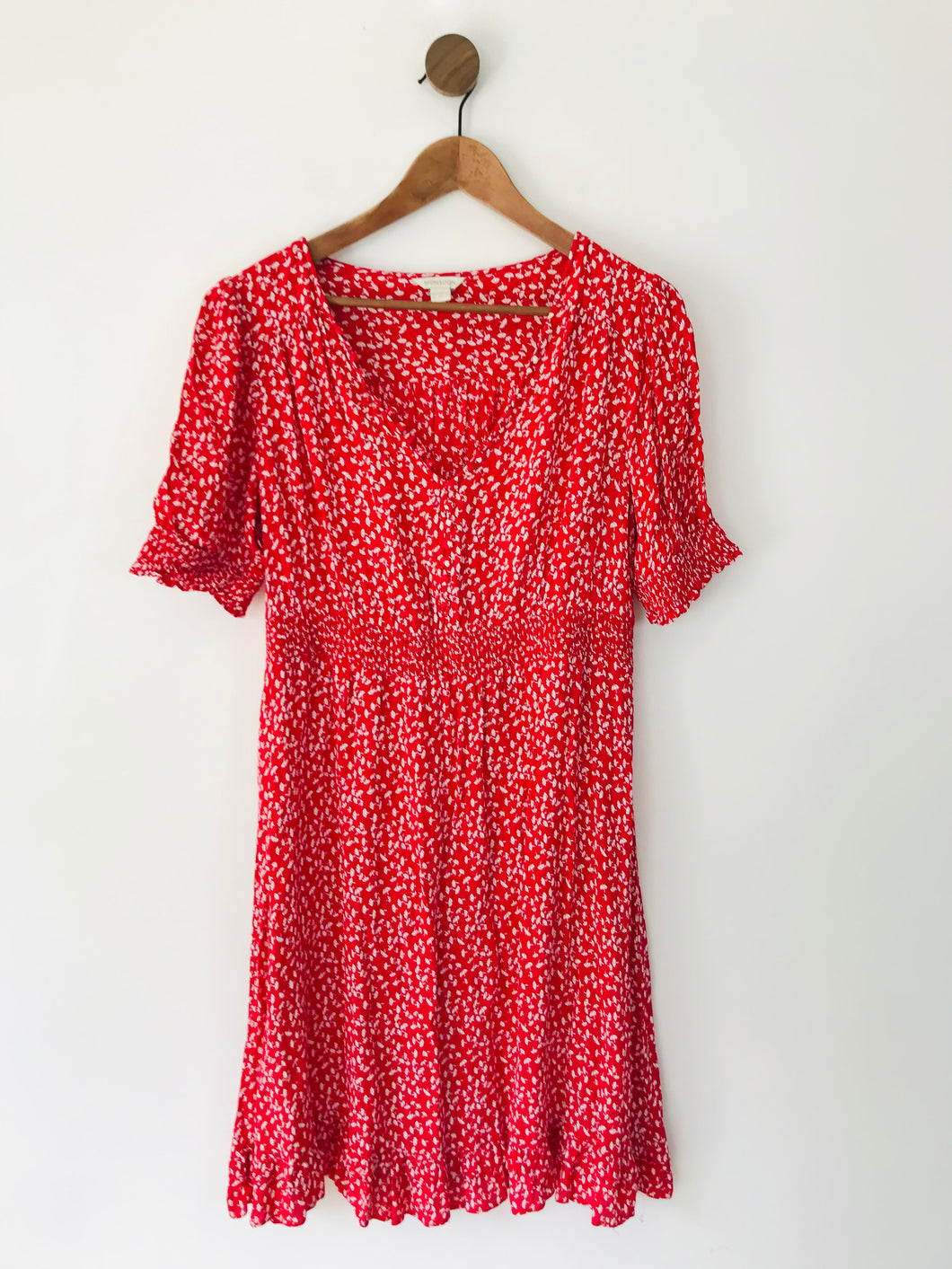 Monsoon Women's Umbrella Print Button-Up A-Line Dress | UK14 | Red