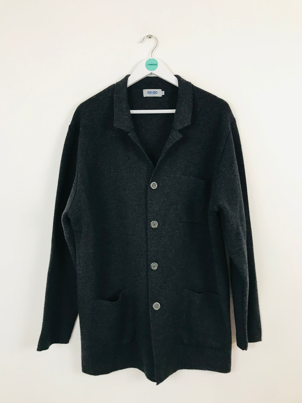 Kenzo Homme Men’s Knit Cardigan Jacket | 54 UK46 XXL | Grey