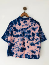 Load image into Gallery viewer, Wednesday’s Girl Women’s Tie Dye Oversized Shirt | UK8-10 S | Blue and Pink
