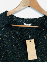 Load image into Gallery viewer, Hush Women&#39;s Polka Dot Button-Up Shirt NWT | UK14 | Black
