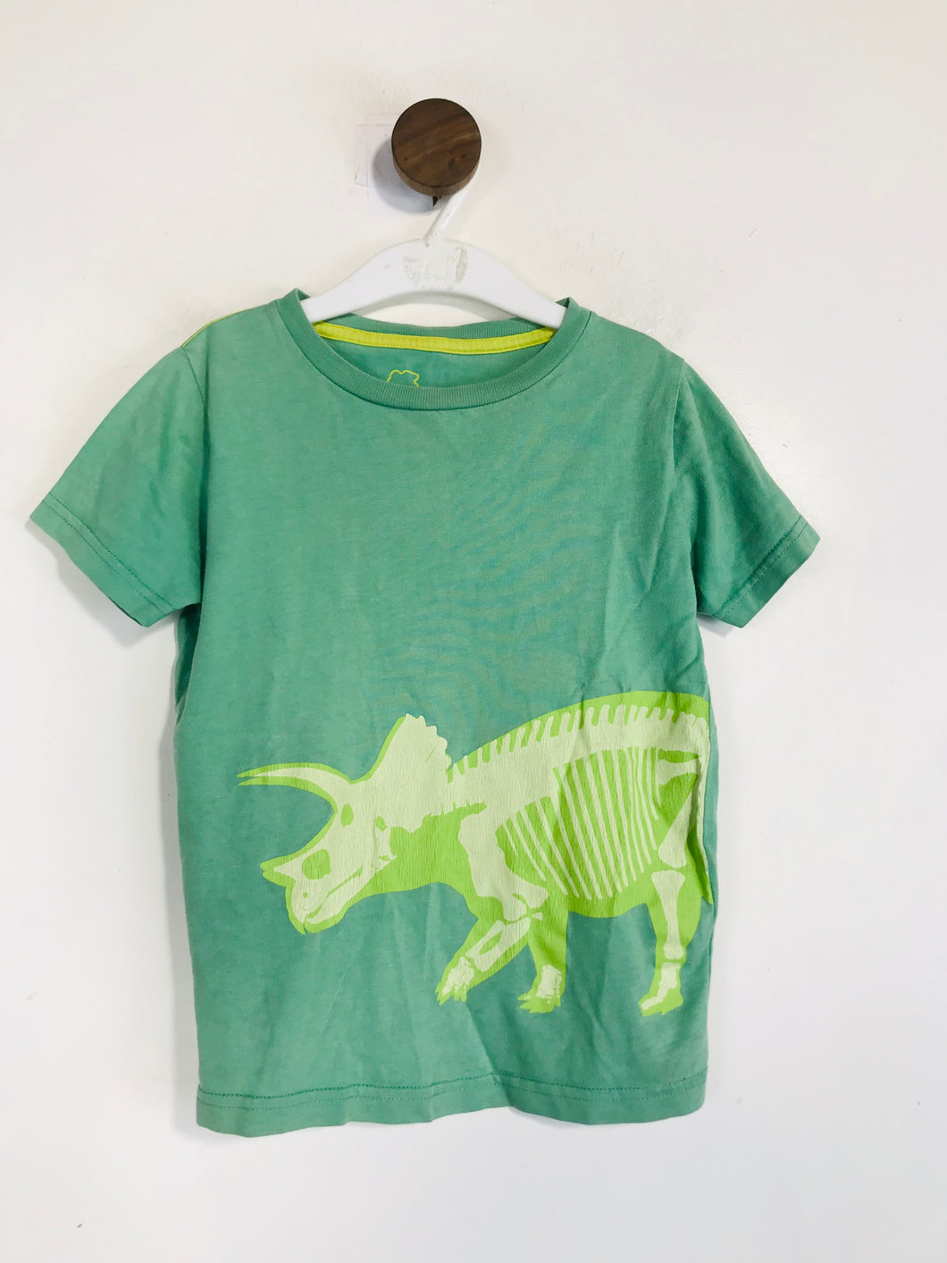Mini Boden Kid's Dinosaur T-Shirt | 4-5 Years | Green