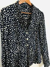 Load image into Gallery viewer, Sophie Dundas Women&#39;s Polka Dot Button-Up Shirt | M/L | Blue
