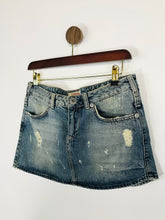 Load image into Gallery viewer, Guess Women&#39;s Cotton Distressed Denim Mini Skirt | 27 UK8-10 | Blue
