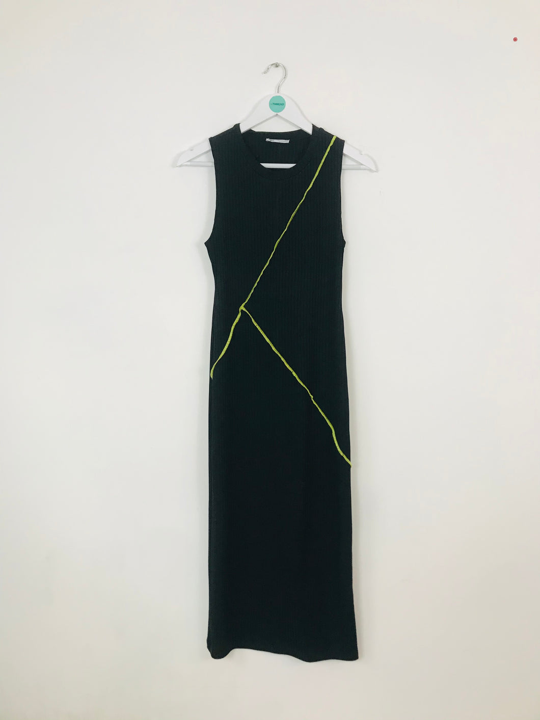 Zara Womens Bodycon Maxi Dress | S UK8 | Black