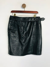Load image into Gallery viewer, Pepe Jeans Women&#39;s Faux Leather High Waist Mini Skirt | L UK14 | Black
