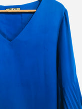 Load image into Gallery viewer, Biba Women&#39;s Sheer V-Neck Blouse | UK18 | Blue
