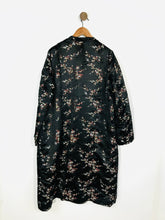 Load image into Gallery viewer, Anna Scholz Women&#39;s Japanese Floral Kimono Overcoat Coat | UK20 | Black
