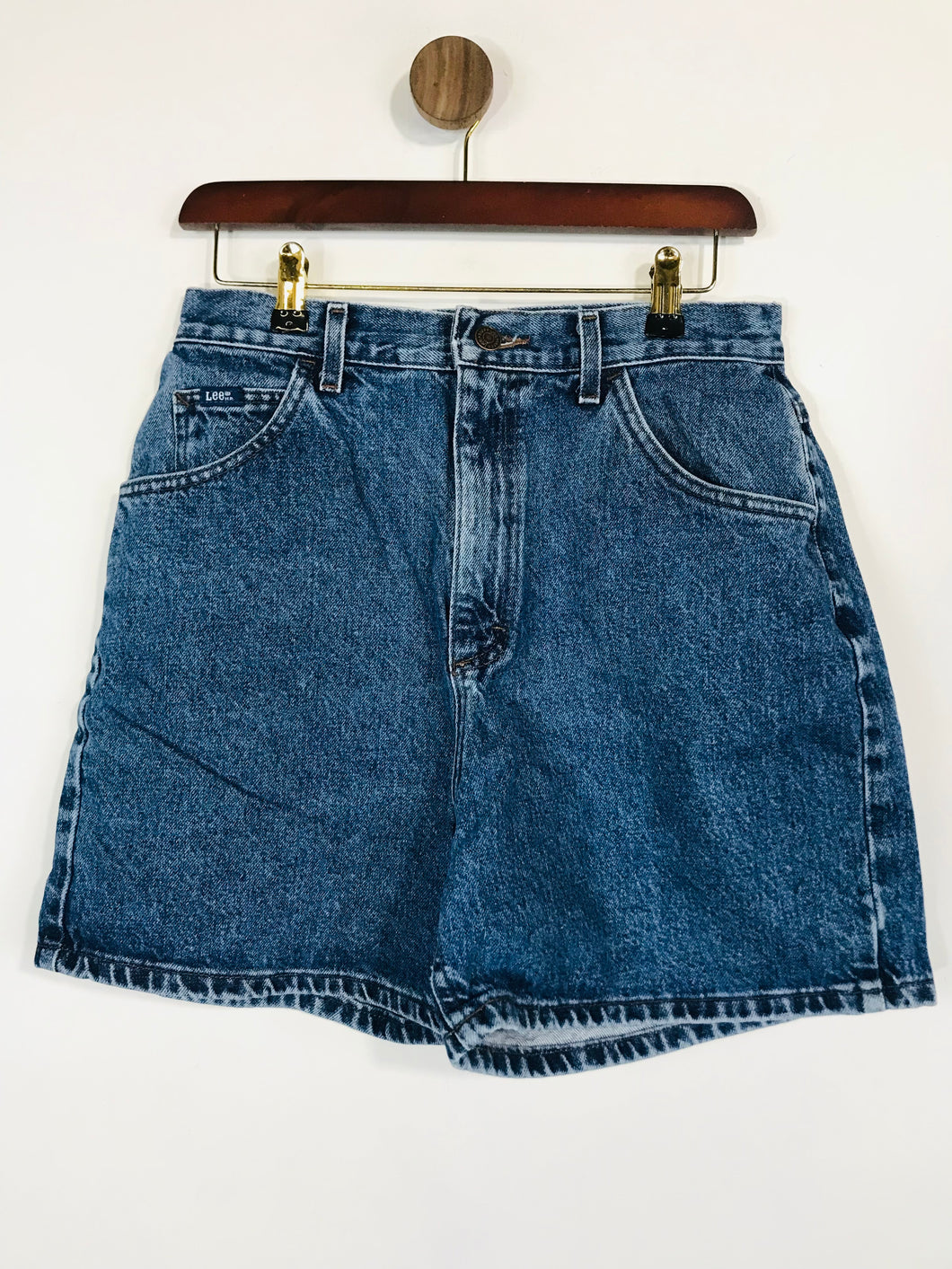 Lee Women's Denim Vintage Mid-Length Shorts | W29 UK10-12 | Blue