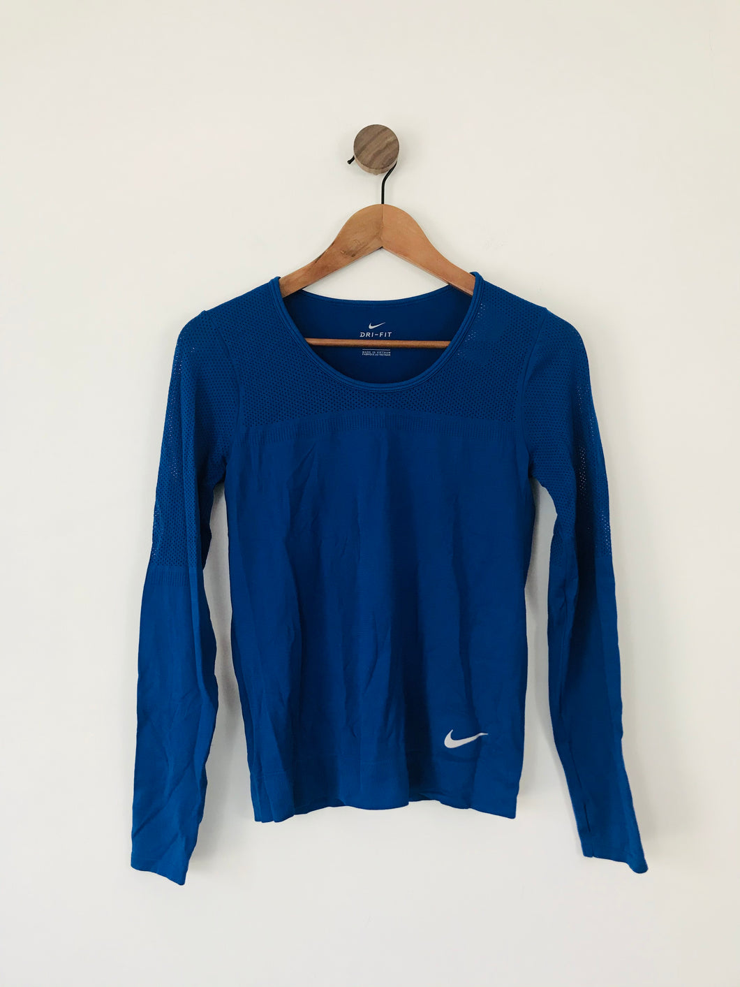 Nike Dri-Fit Women’s Long Sleeve Sports Top | S UK8 | Blue