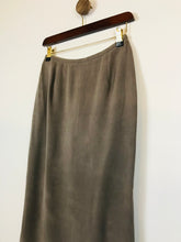 Load image into Gallery viewer, Austin Reed Women&#39;s Silk Smart Maxi Skirt | UK10 | Grey
