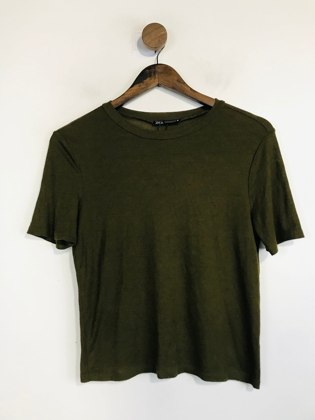 Zara Women's T-Shirt | M UK10-12 | Green
