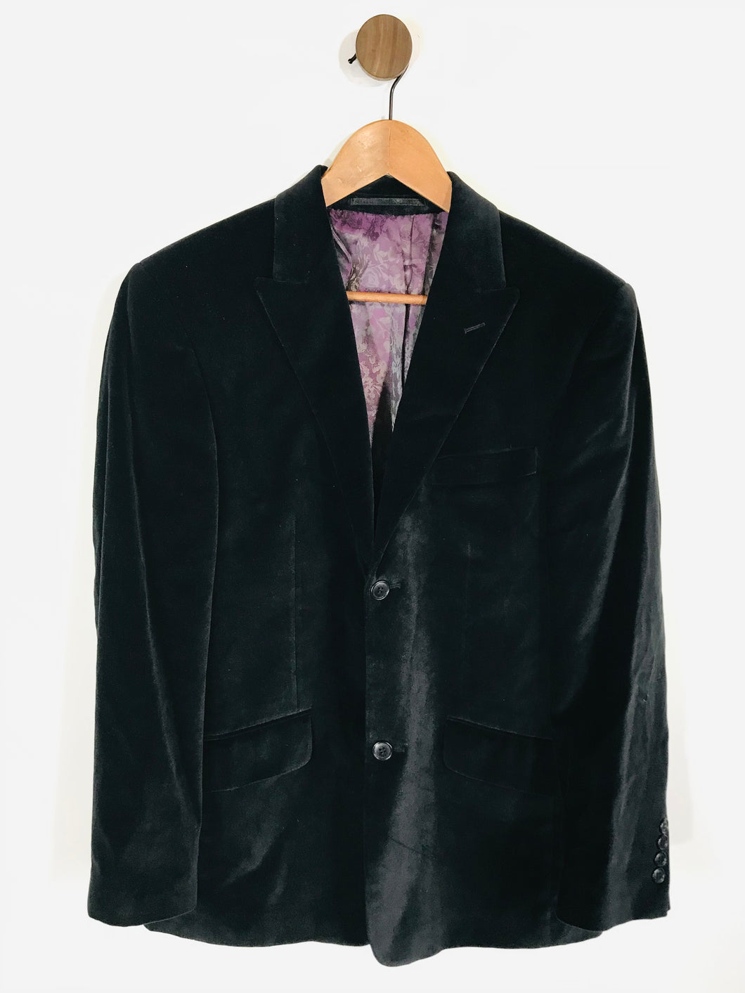 Collection John Lewis Men's Velvet Smart Suit Jacket | 38 M | Black