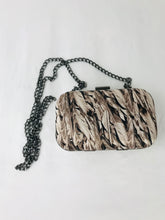 Load image into Gallery viewer, Karen Millen Womens Clutch Bag | Grey Brown Print
