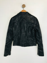 Load image into Gallery viewer, Topshop Women&#39;s Faux Leather Biker Jacket | UK10 | Black
