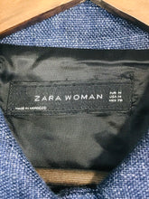 Load image into Gallery viewer, Zara Women&#39;s Linen Overcoat Coat | M UK10-12 | Blue

