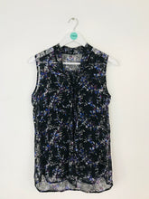 Load image into Gallery viewer, L.K. Bennett Women’s Silk Sleeveless Floral Blouse NWT | UK10 | Black
