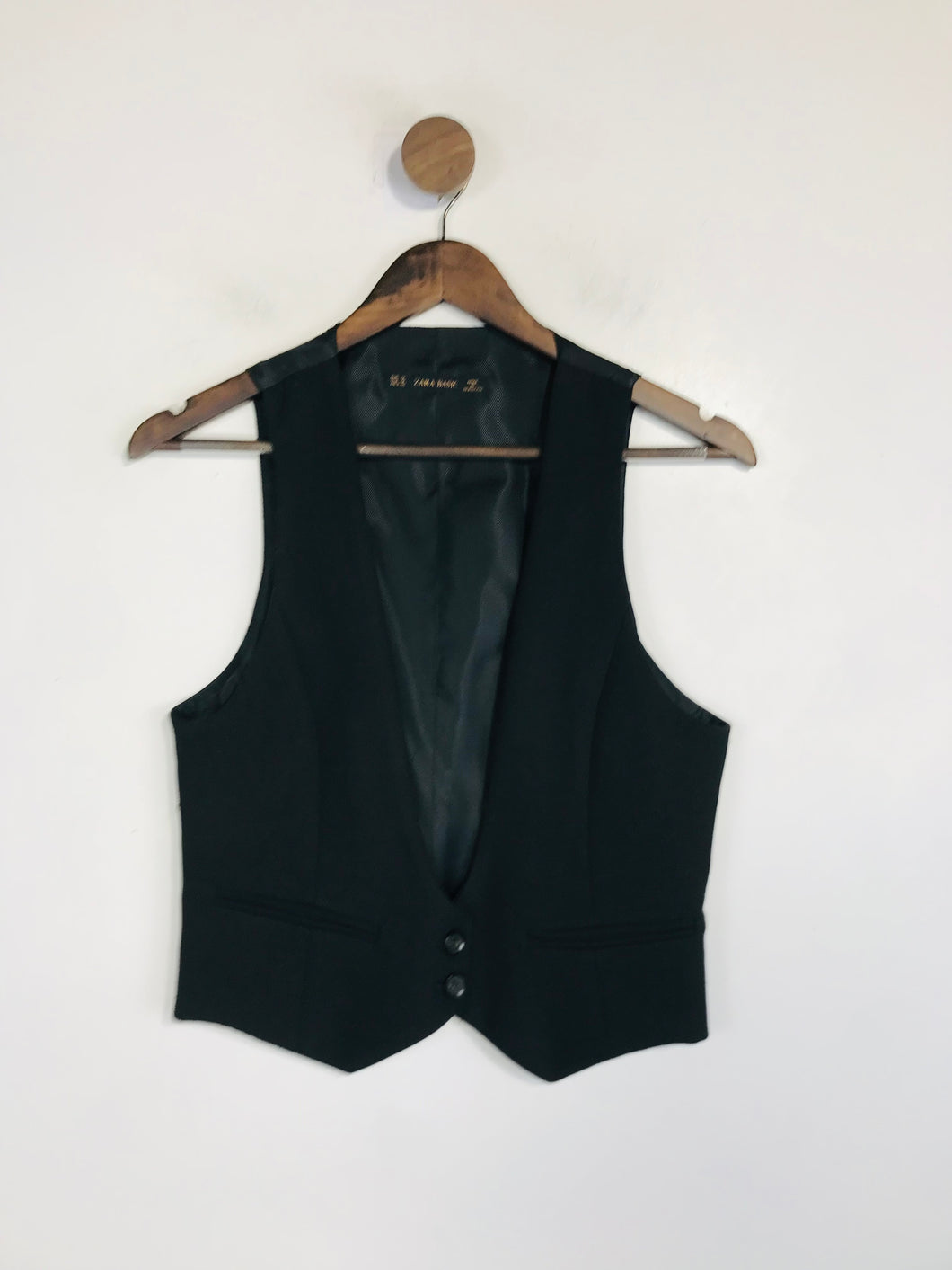 Zara Women's Waistcoat Jacket | M UK10-12 | Black