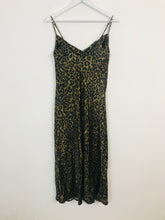Load image into Gallery viewer, Zara Women’s Leopard Print Maxi Shift Dress NWT | S UK8-10 | Green
