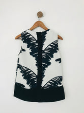 Load image into Gallery viewer, Whistles Women&#39;s Feather Print Summer Top | UK4 | Black
