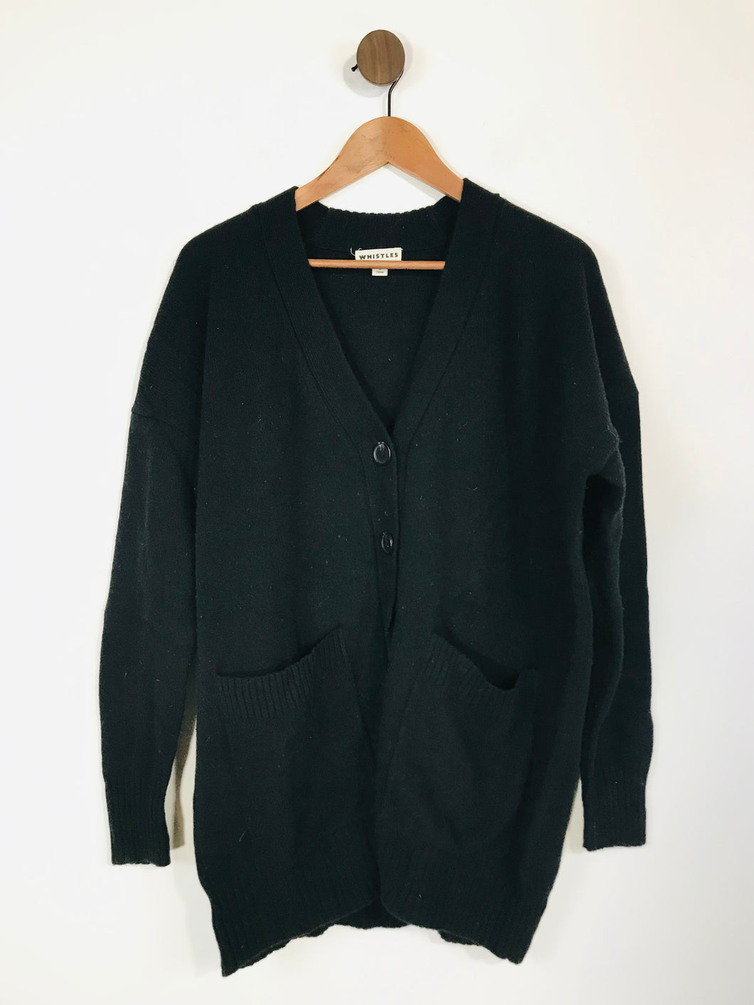 Whistles Women's Merino Wool Cardigan  | M UK10-12 | Black