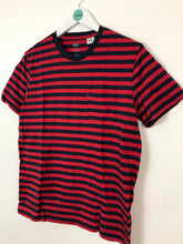 Load image into Gallery viewer, Levis Womens Stripe Tshirt | UK10 | Navy and Red

