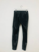 Load image into Gallery viewer, Zara Women’s Faux Leather Ponte Trousers Leggings | L UK14 | Black
