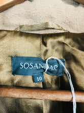 Load image into Gallery viewer, Sosandar Women&#39;s Wool Overcoat Coat | UK10 | Beige
